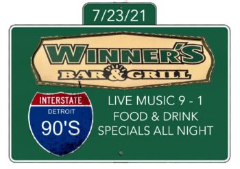 Interstate 90’s – Detroit Debuts at Winner’s Bar & Grill Friday, July 23, 2021 – 9PM