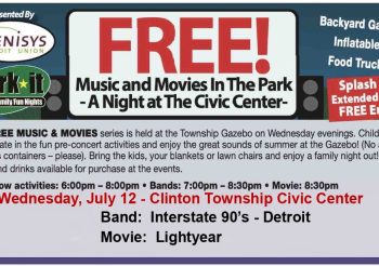 Clinton Township Presents Music in the Park with Interstate 90’s – Detroit Wednesday July 12, 2023