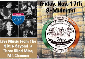 Interstate 90’s – Detroit Rocks Three Blind Mice Friday, November 17th!