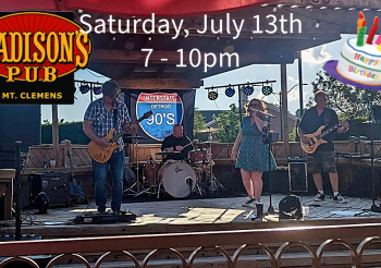 90s Night at Madison’s Pub with Interstate 90’s – Detroit Saturday, July 13th