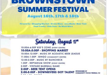 Brownstown Summerfest, August 17, 6-8pm